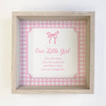 Gingham Pink Our Little Girl
