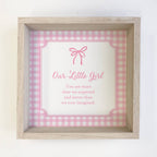 Gingham Pink Our Little Girl