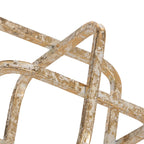 Brass Boho Metal Cube Accent