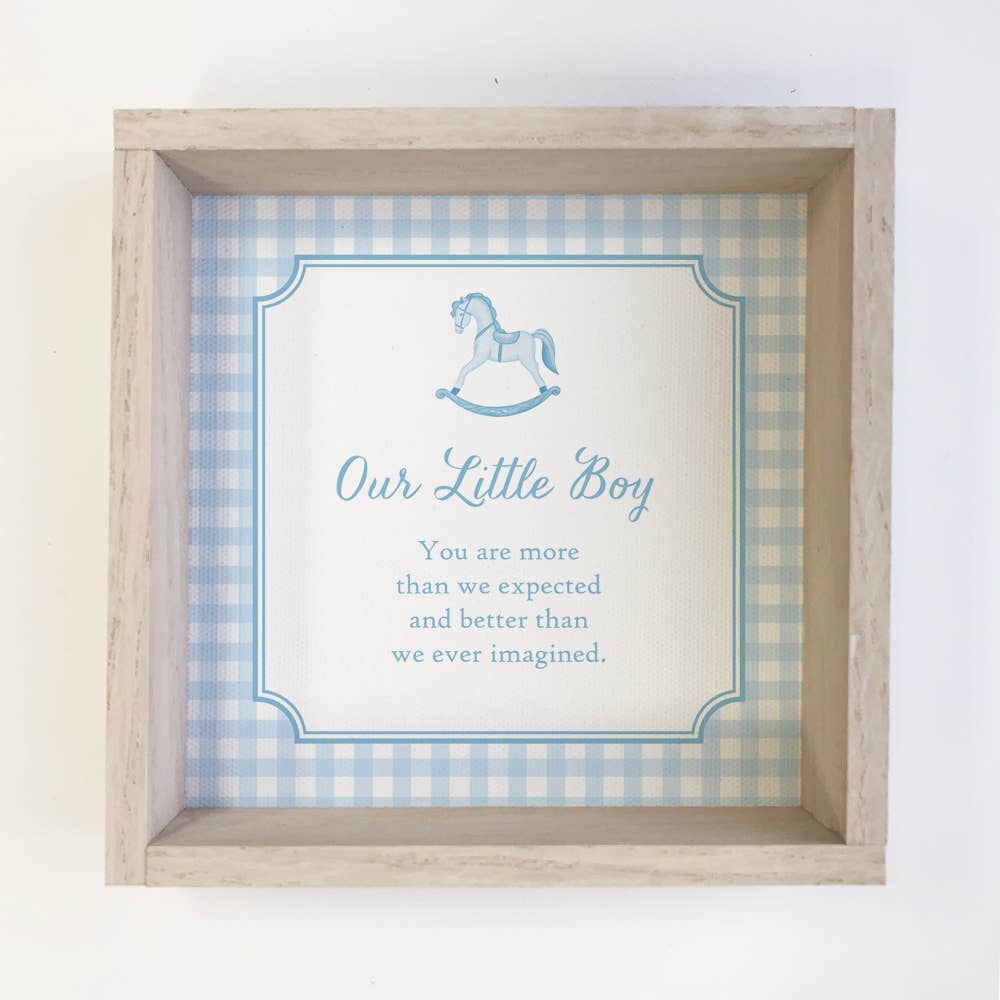 Gingham Blue Our Little Boy