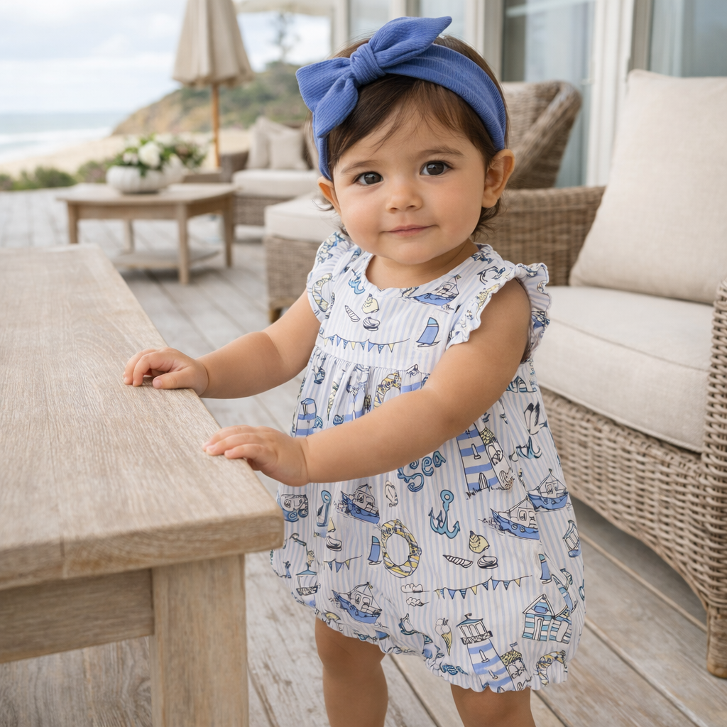 Seashore Bubble Romper - Girl