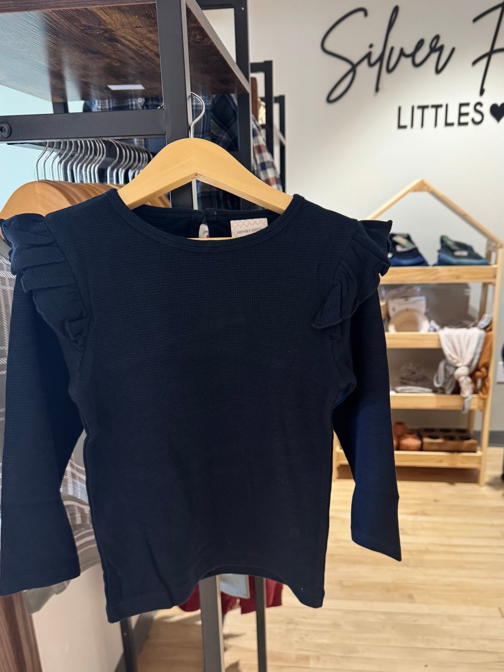 Ruffle Long Sleeve Dark Sapphire