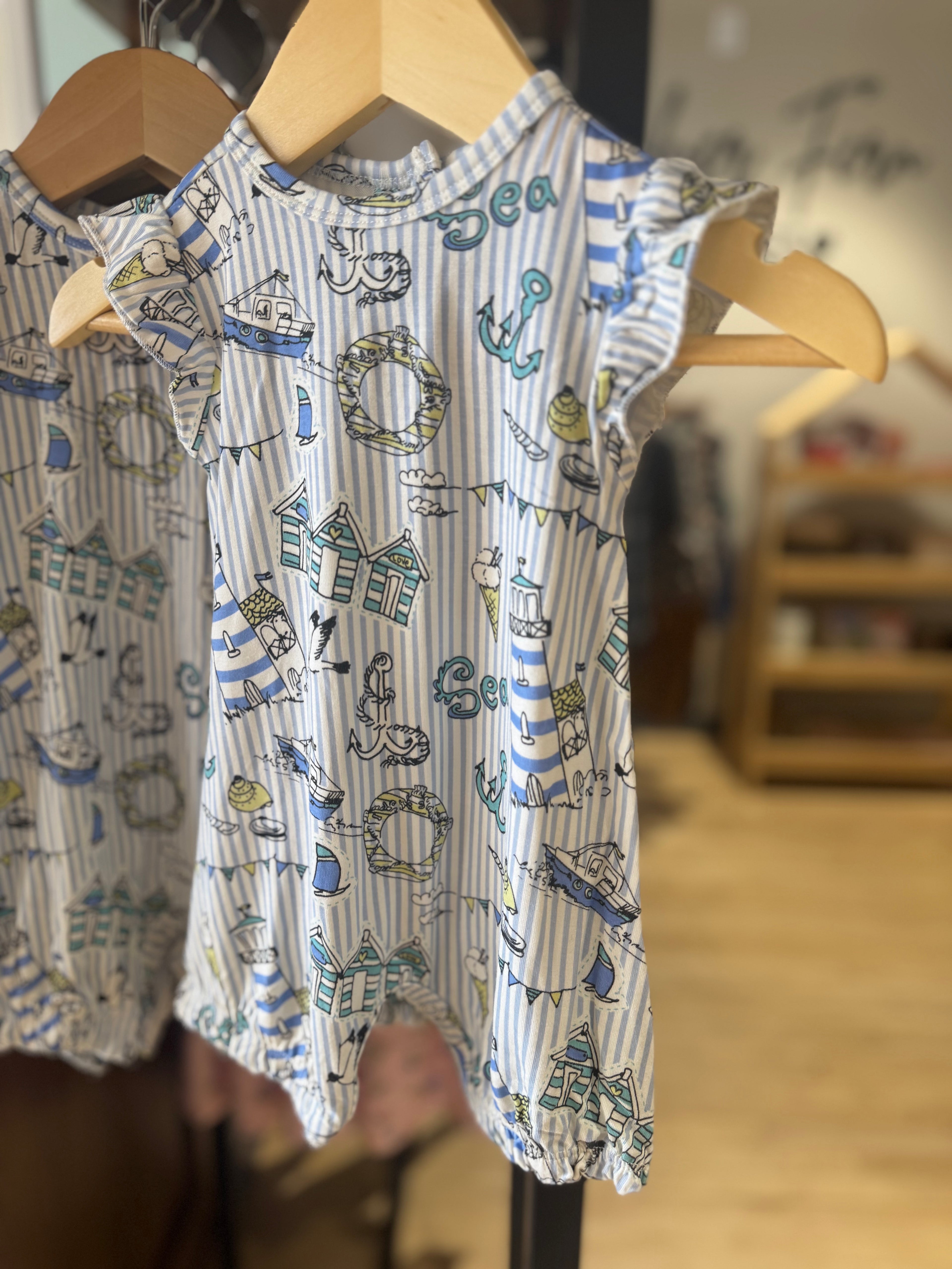 Seashore Bubble Romper - Girl