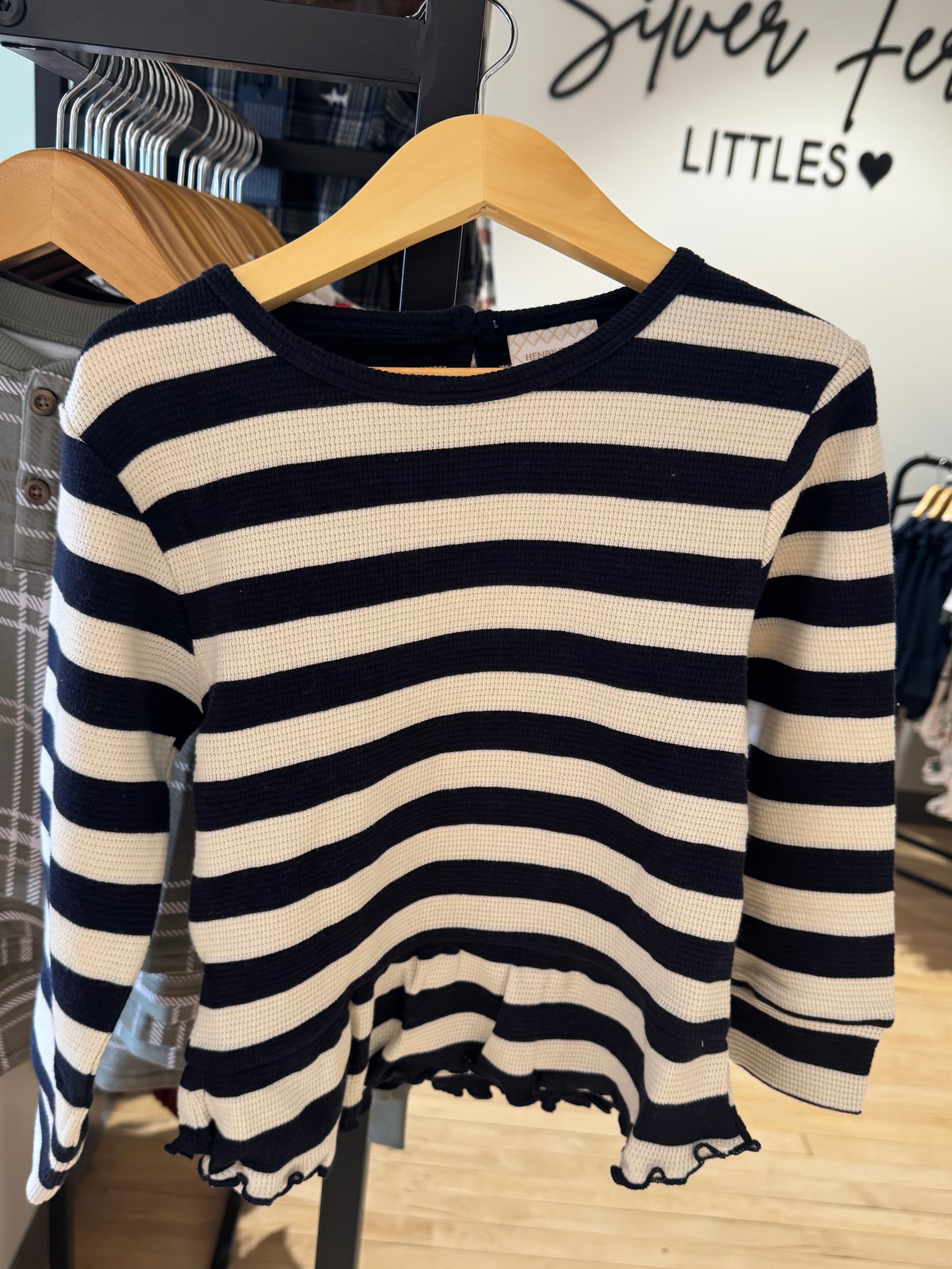 Long Sleeve Sapphire Stripe