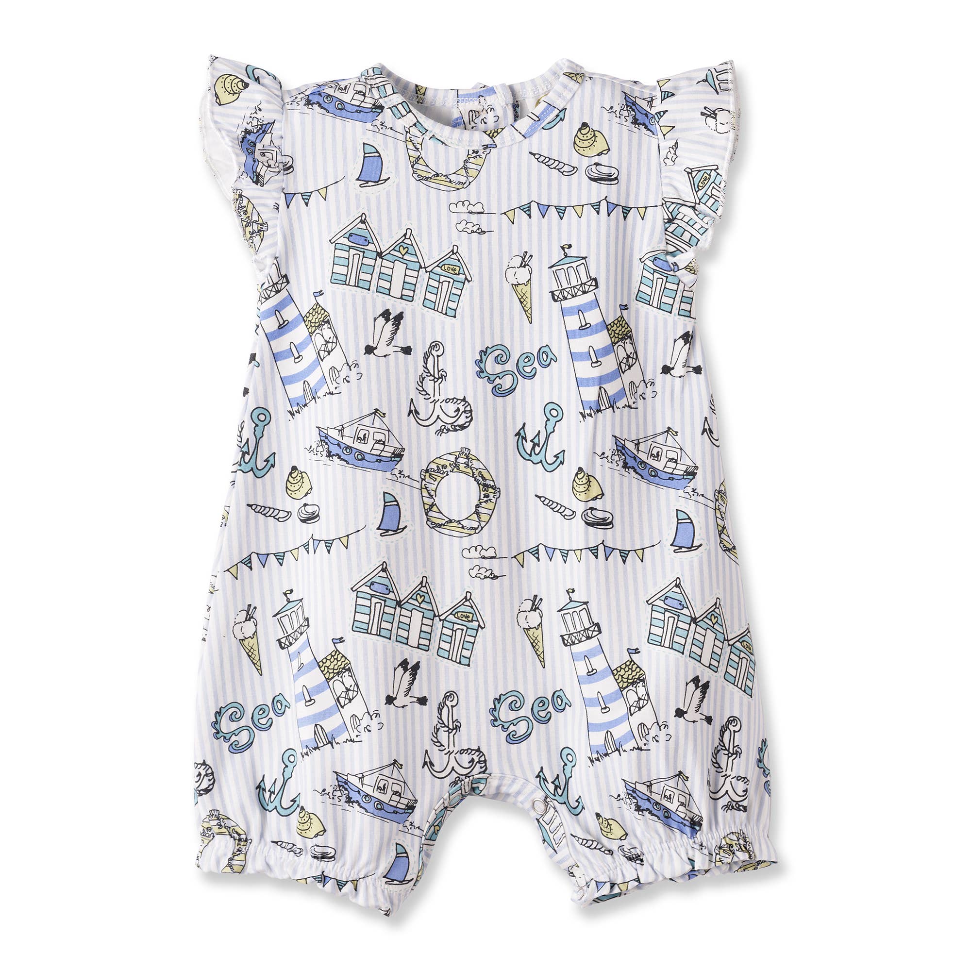 Seashore Bubble Romper - Girl