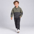 Olive & Charcoal Shawl Collar Sweater