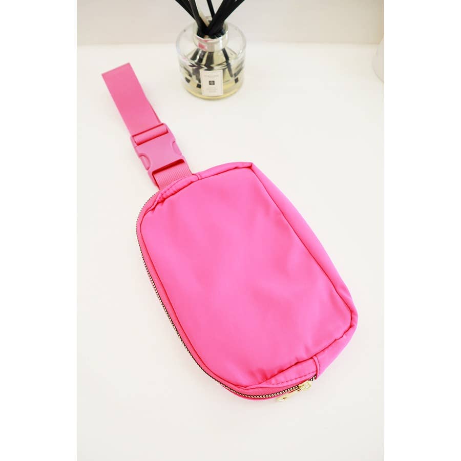 Solid Color Crossbody Belt Bag