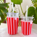 Iced Drink Sleeve - Pink&Red 24oz