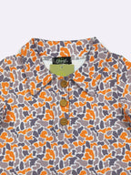 Orange Camo Boy Collar Shirt