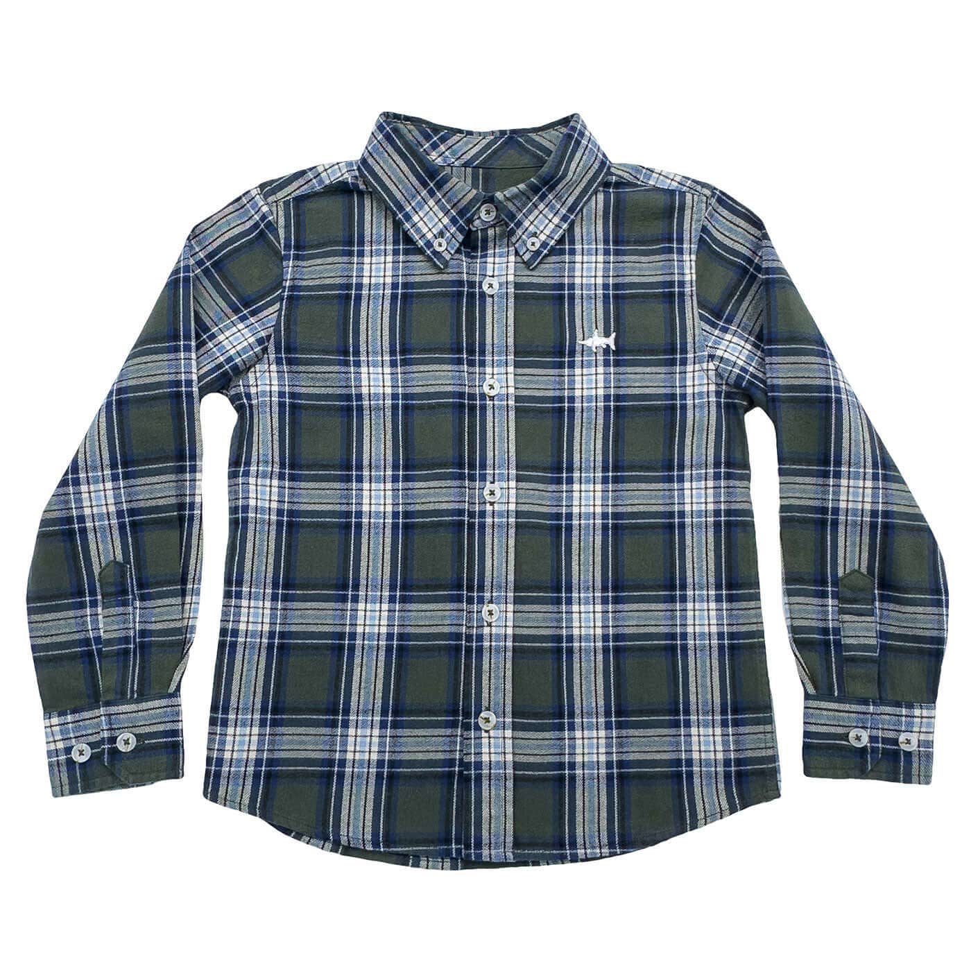 Folly Island Boys Flannel Green