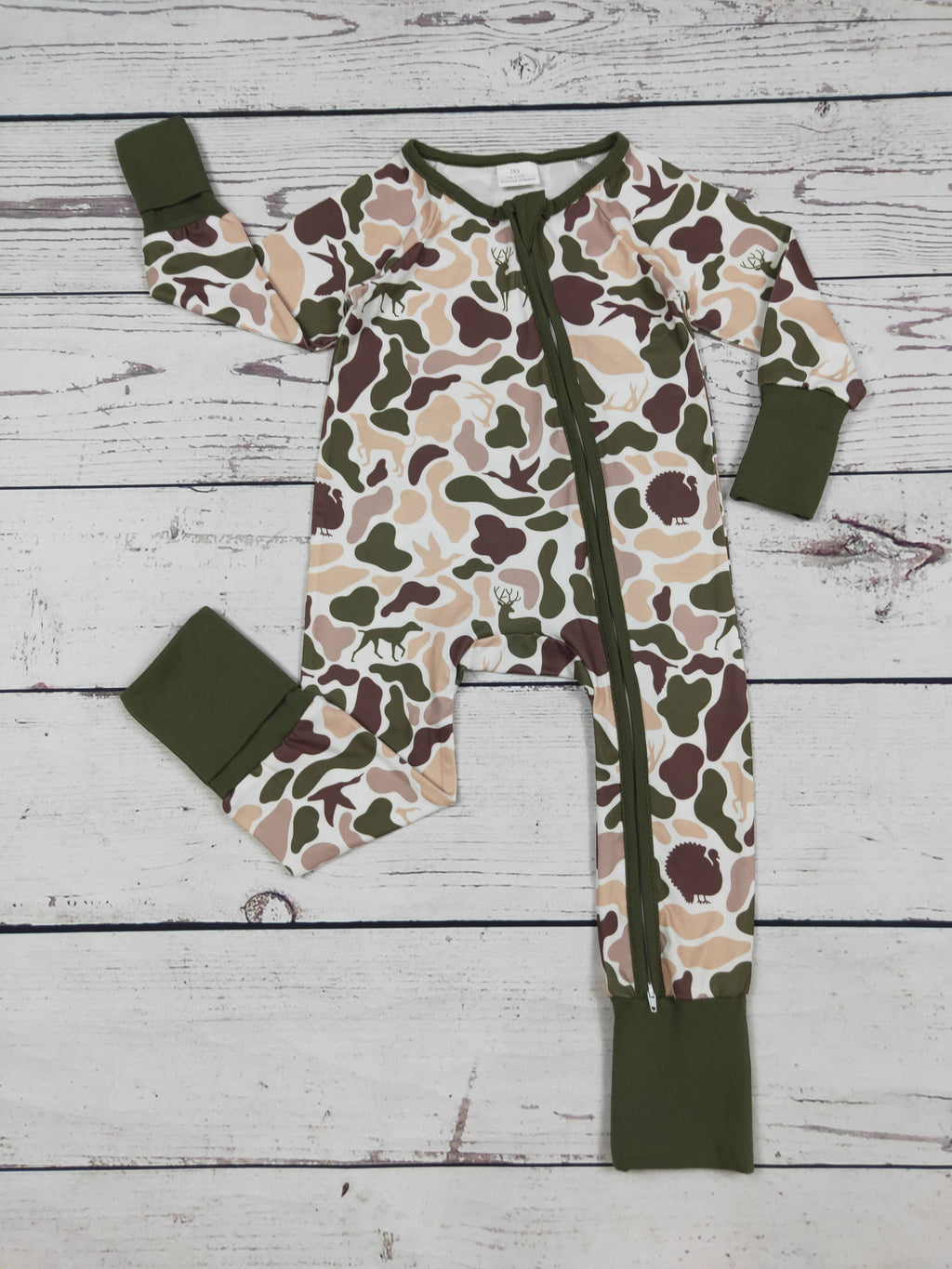 Camo Printed Baby Zippy