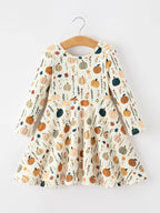 Addison Pumpkin Floral Dress