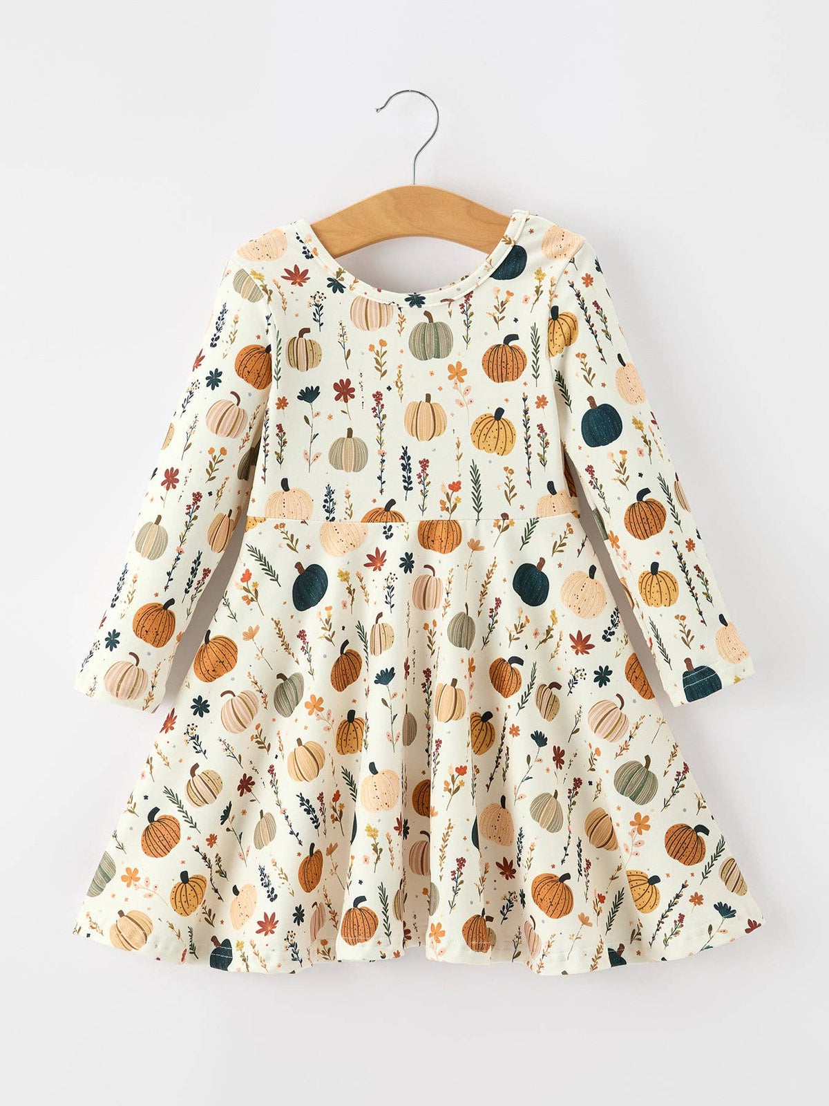 Addison Pumpkin Floral Dress