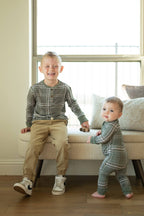 Sage Plaid Long Sleeve Henley