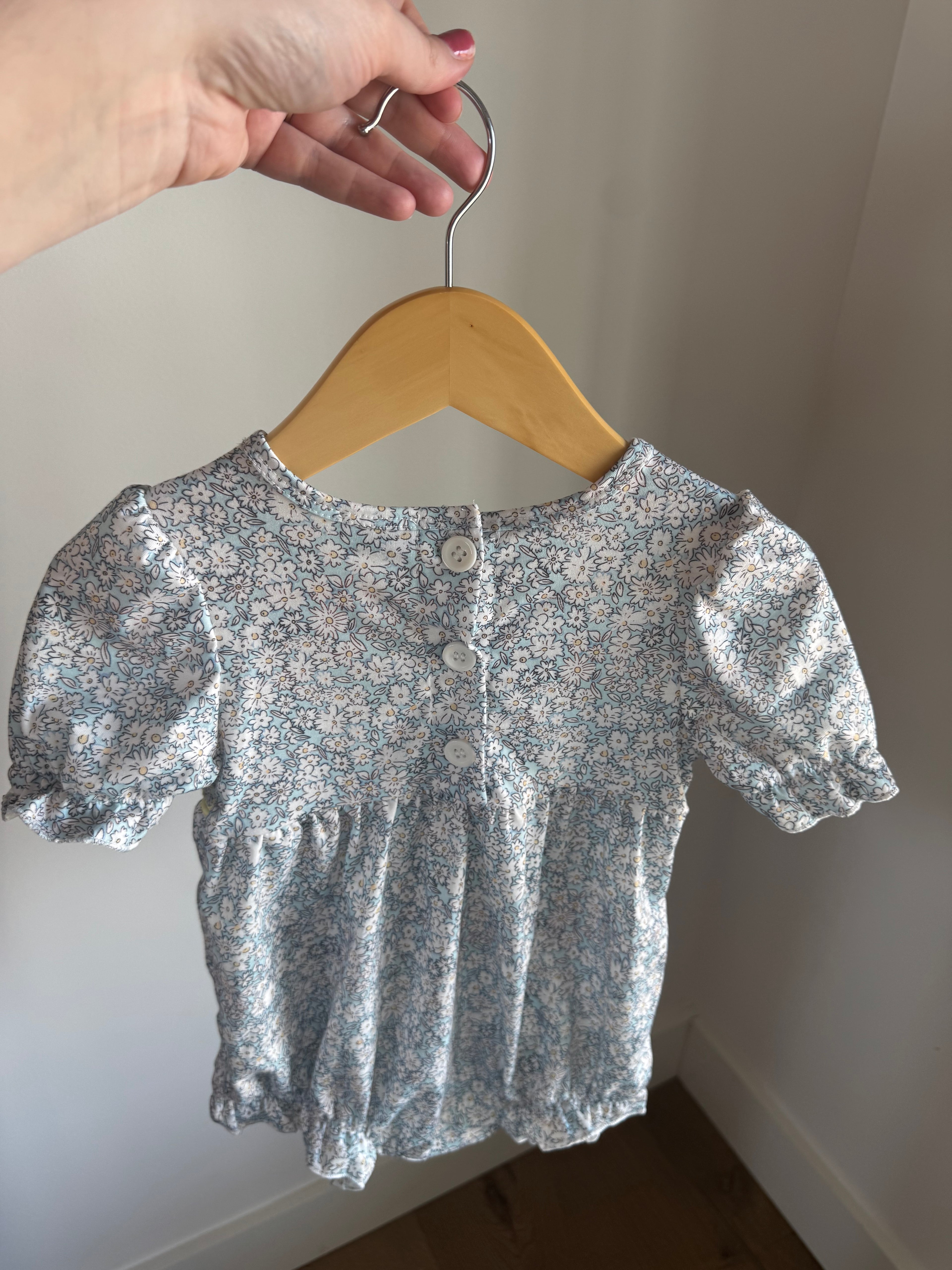 Floral Bunny Smocked Bubble