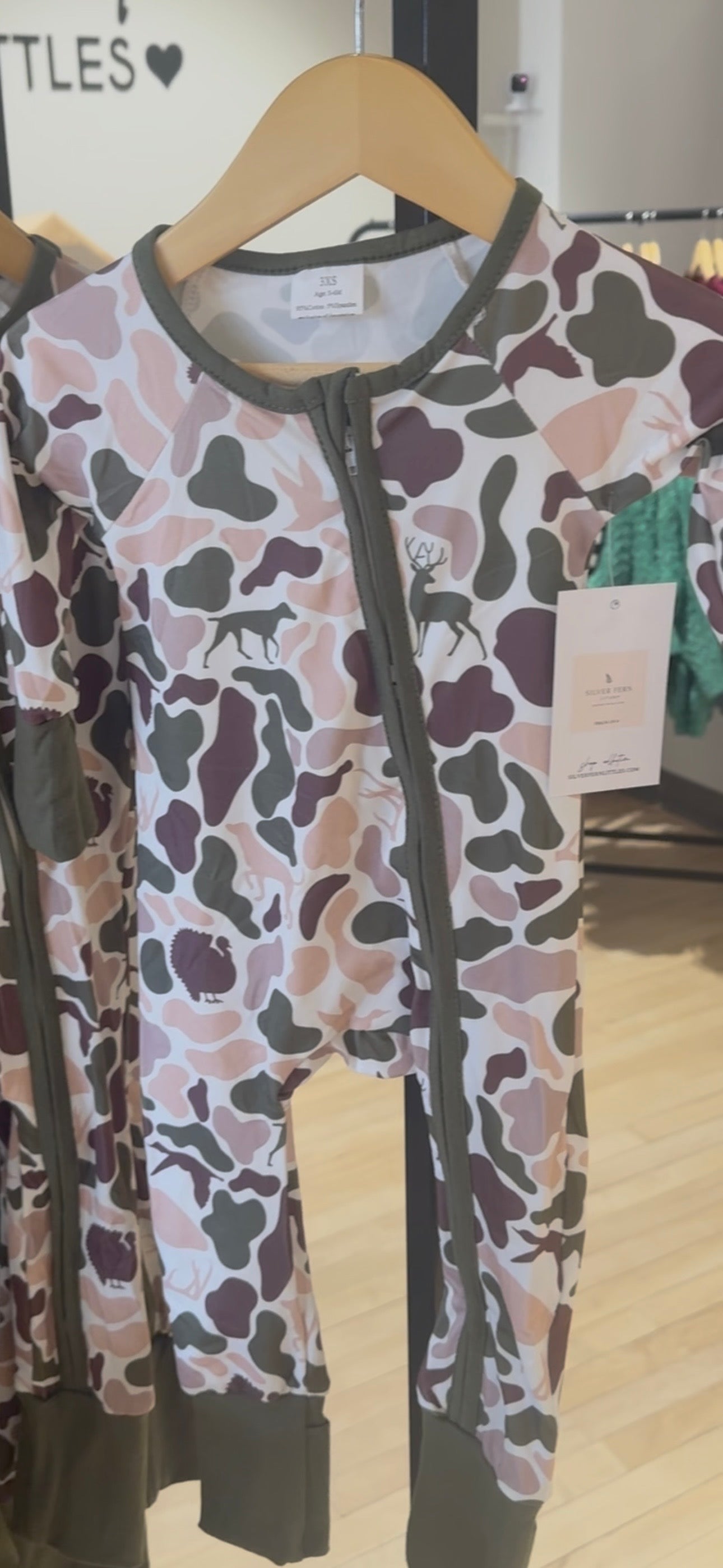 Camo Printed Baby Zippy
