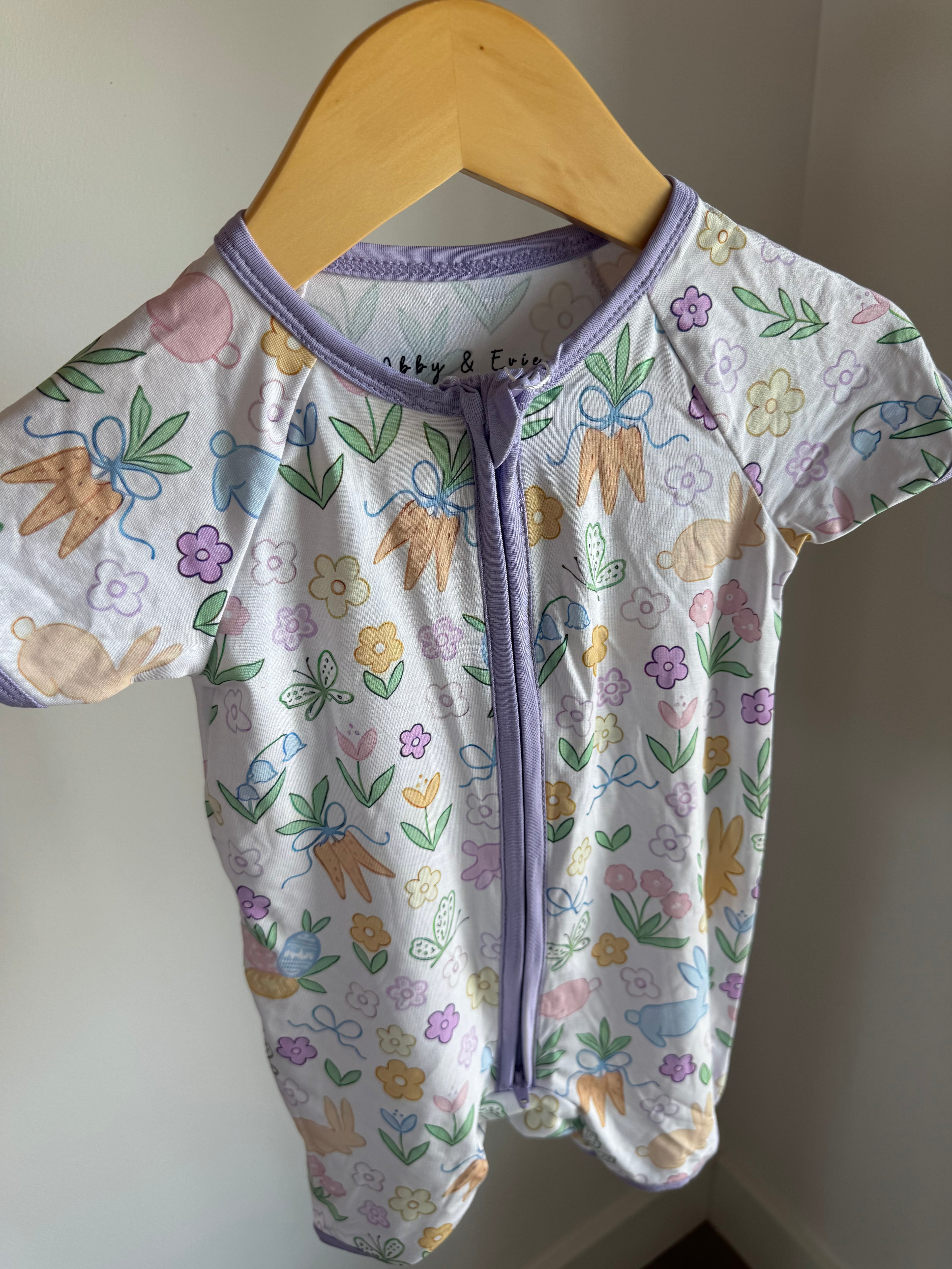 Purple Floral Romper