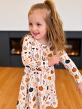 Addison Pumpkin Floral Dress