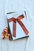 Long Tail Ribbon Bow on Clip • Pumpkin Spice