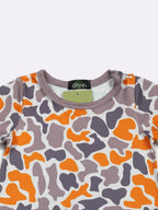 Orange Camo Boy Romper