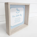 Gingham Blue Our Little Boy