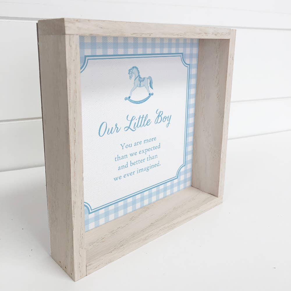 Gingham Blue Our Little Boy