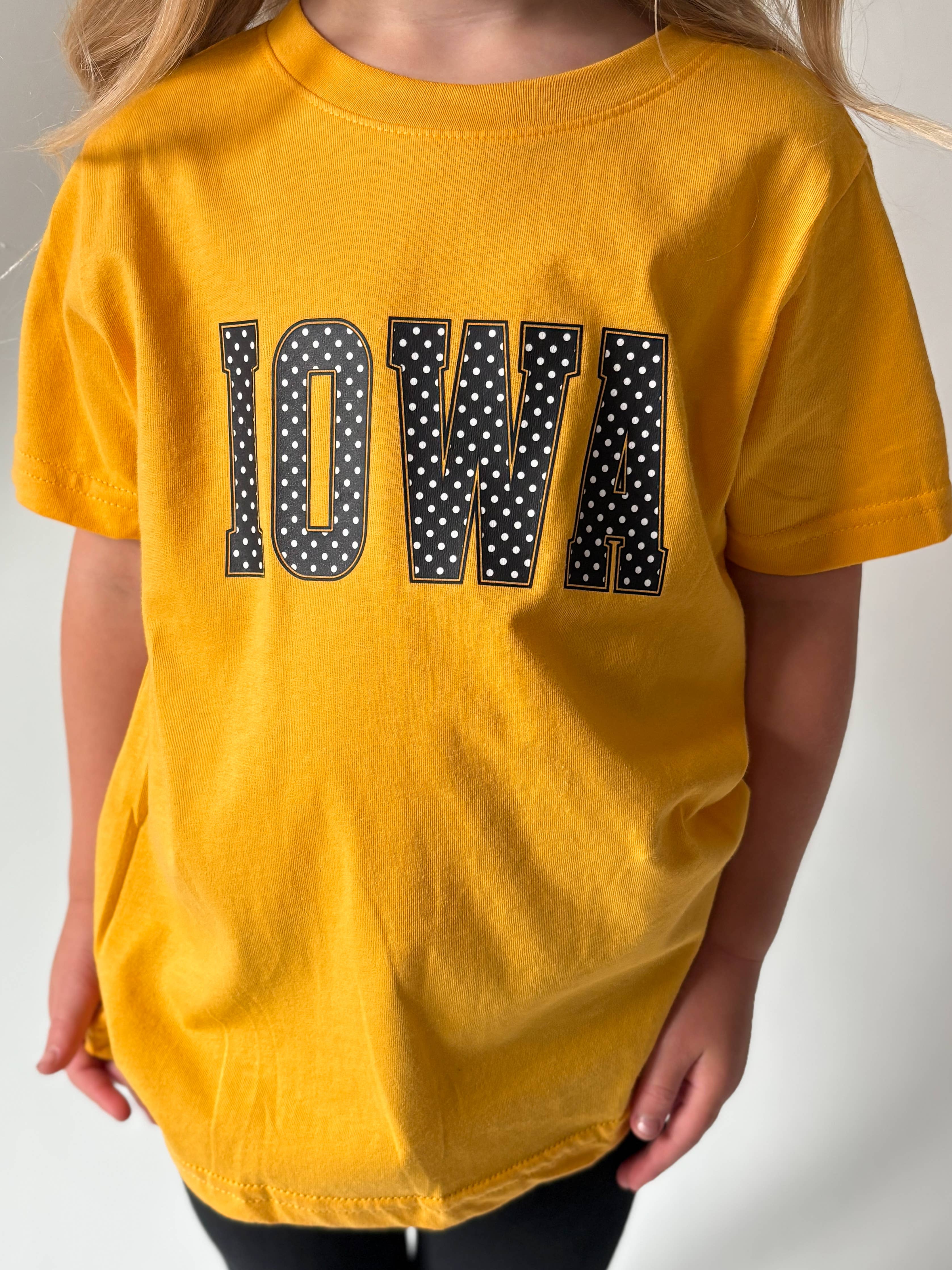 Youth Iowa Polka Dot Short Sleeve