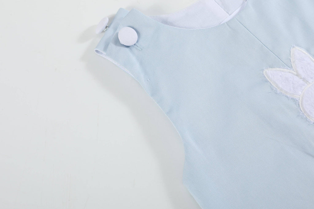 Blue Fuzzy Bunny Overalls