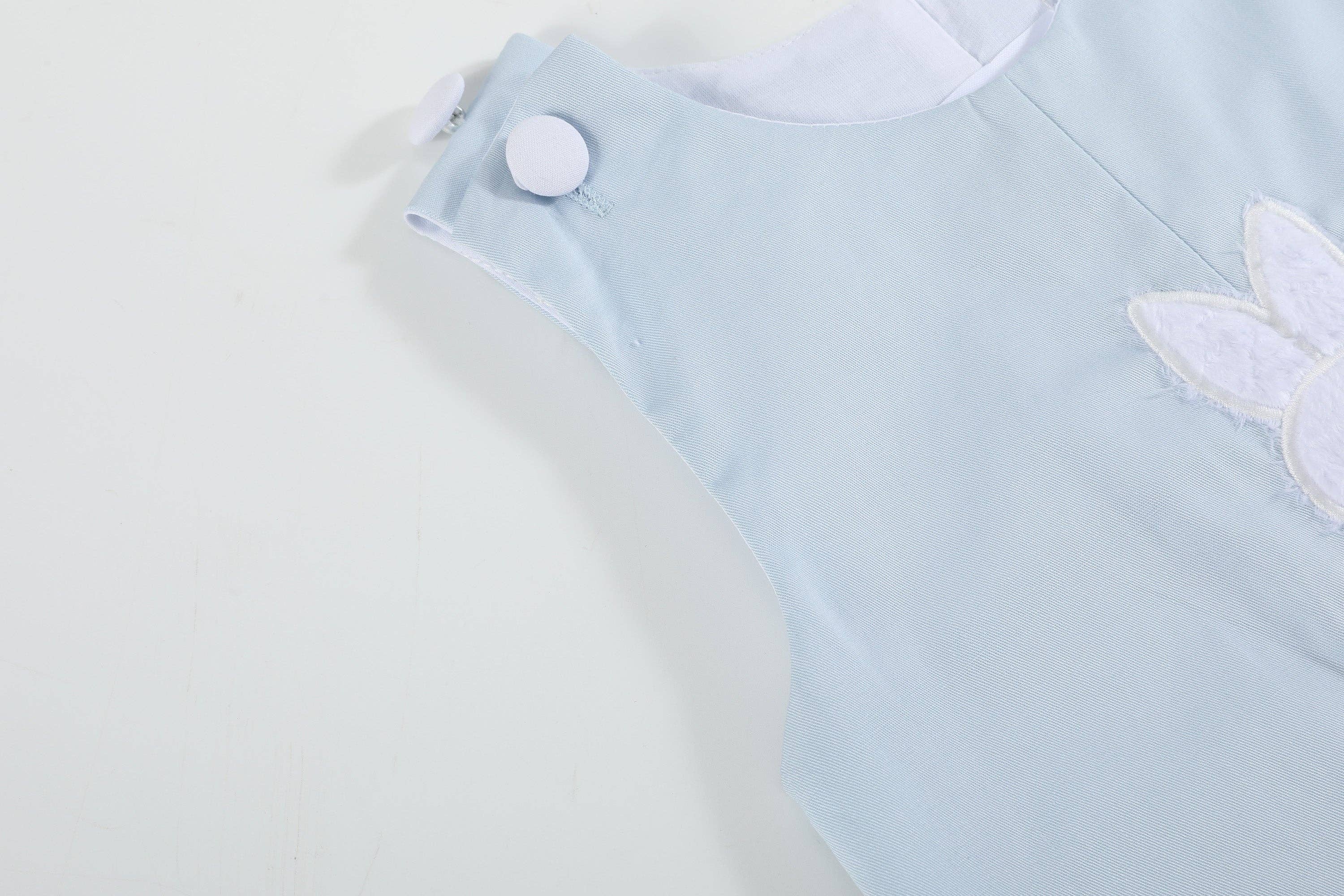 Blue Fuzzy Bunny Overalls